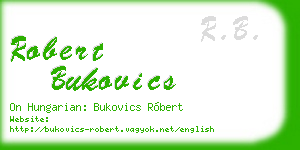 robert bukovics business card